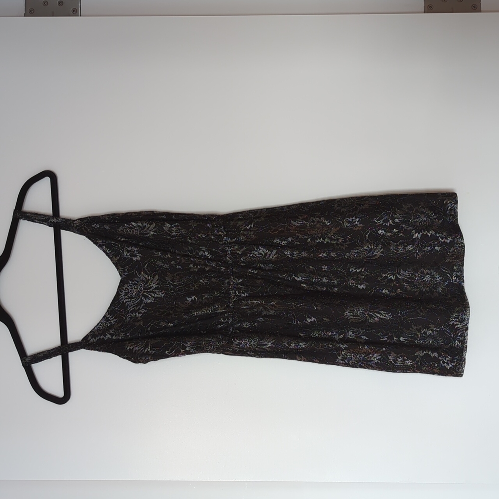 Small black and silver mini dress